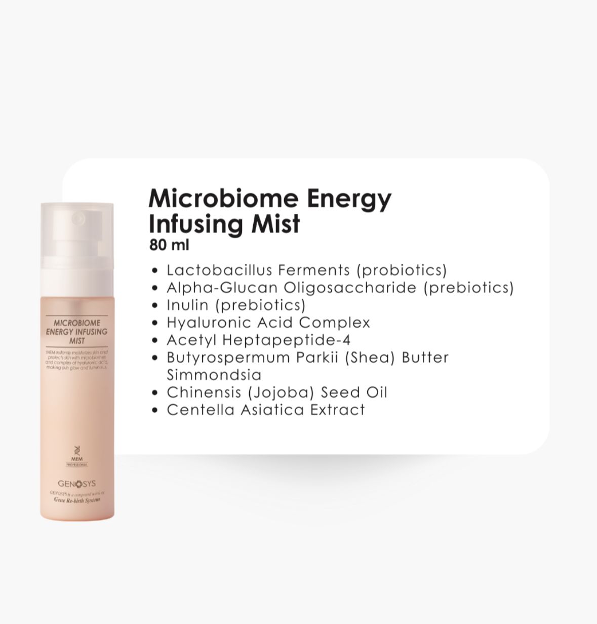 Microbiome Energy Infusing Mist 80 Ml